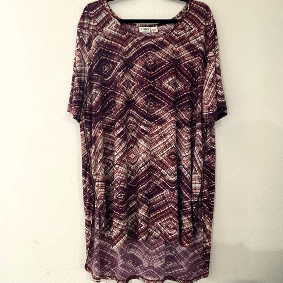 CATO STRETCHY TUNIC TOP PLUS 22-24W LIKE NEW - Picture 1 of 11